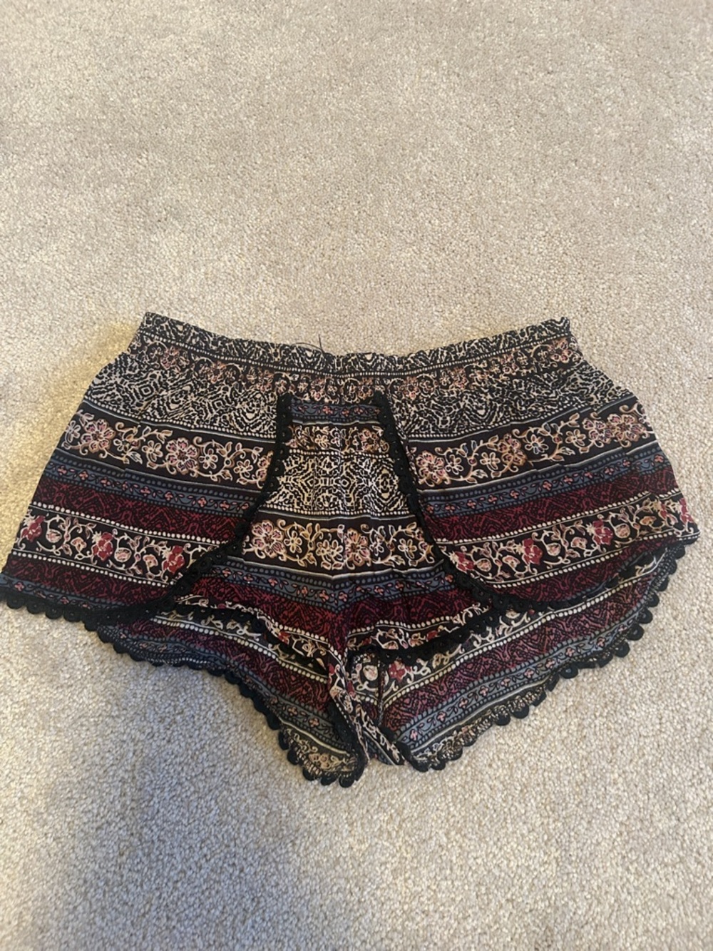 Freeze Black Multicolor Paisley Print Women’s Shorts